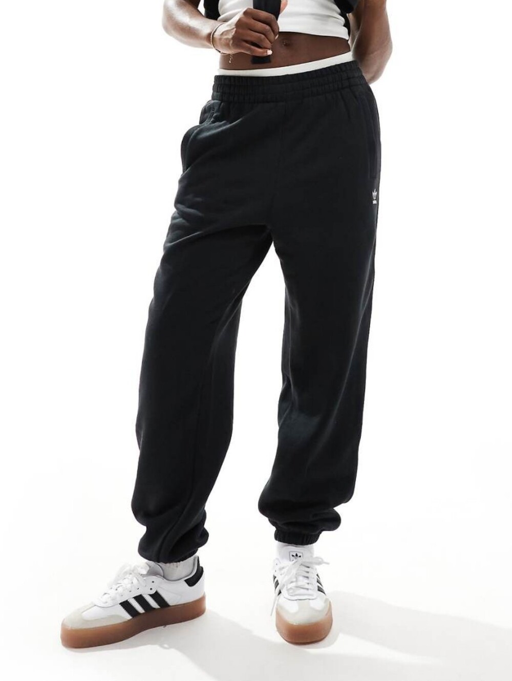 Adidas Adicolor Black Mid Rise Essential Jogger Sweatpants